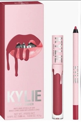Kylie Jenner Matte Liquid Lipstick & Lip Liner Kit Set 503 Bad Lil Thing