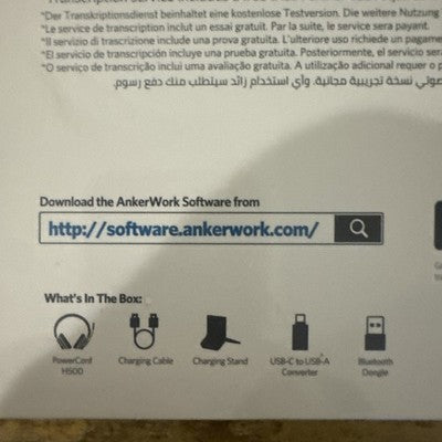 Anker PowerConf H500 Bluetooth Dual-Ear Headset with Mic  A3511012 AI With Stand