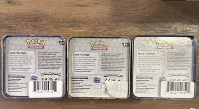 Pokemon TCG: Stacking Tin Set of 3 - Psychic Dragon Metal - Sealed