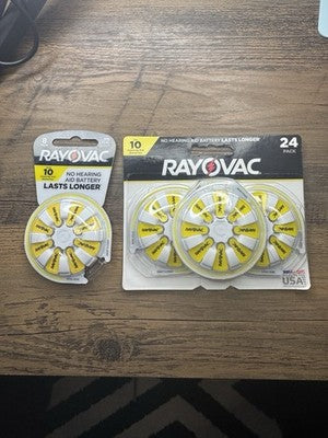 BUNDLE Rayovac Hearing Aid Batteries Size 10 - (32 Batteries Total) NEW