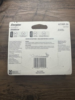 Energizer Size 13 Hearing Aid Batteries (24 Pack) Zinc Air Long Lasting Orange