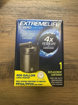 New Sealed Extreme Life Faucet Mount Replacement Filter by Zero Water 400 Gallon