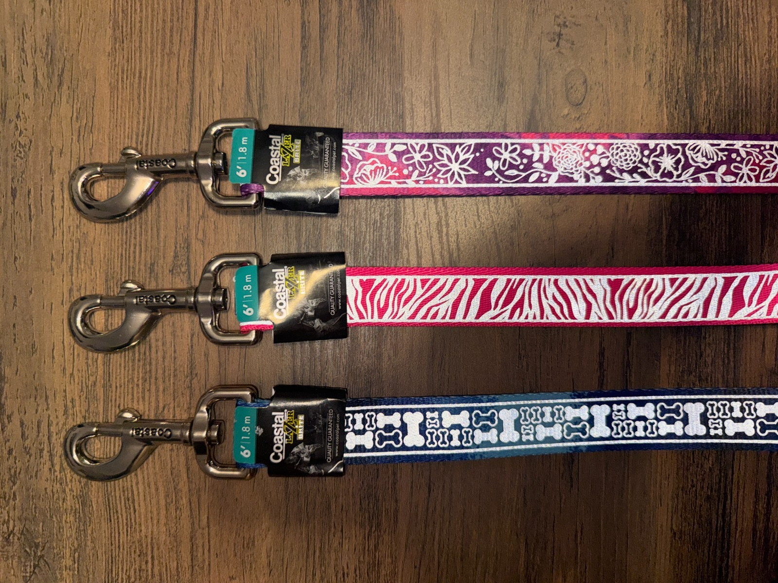 Lazer Brite Reflective Dog Leashes & Collars Choose Color and Size Swivel Clip