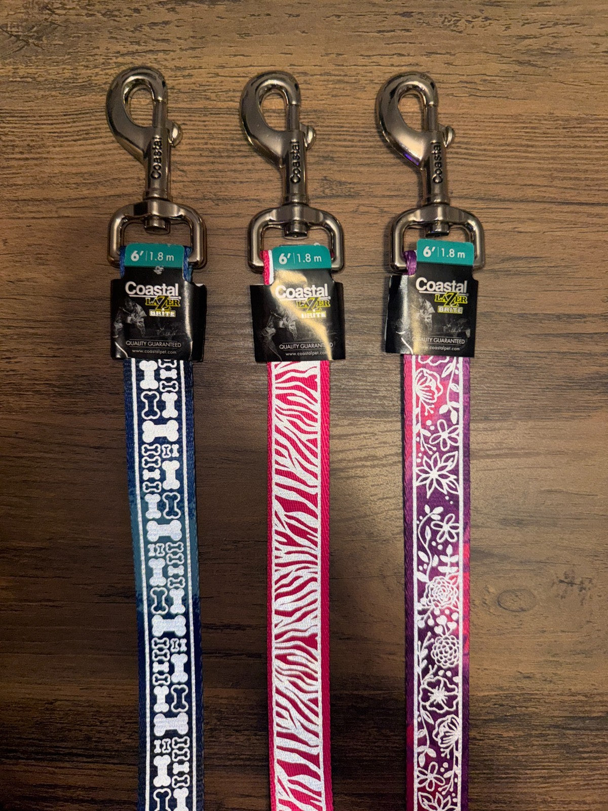 Lazer Brite Reflective Dog Leashes & Collars Choose Color and Size Swivel Clip