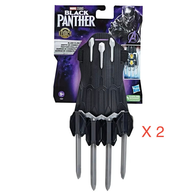 Marvel Black Panther Legacy Collection Black Panther Slash Claw, Super Hero Toys (Bundle 2 claws)