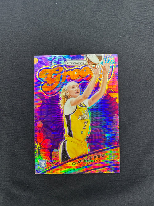 2024 WNBA Panini Prizm Cameron Brink Groovy Orange Pulsar #7 49/75 Rookie RC SSP