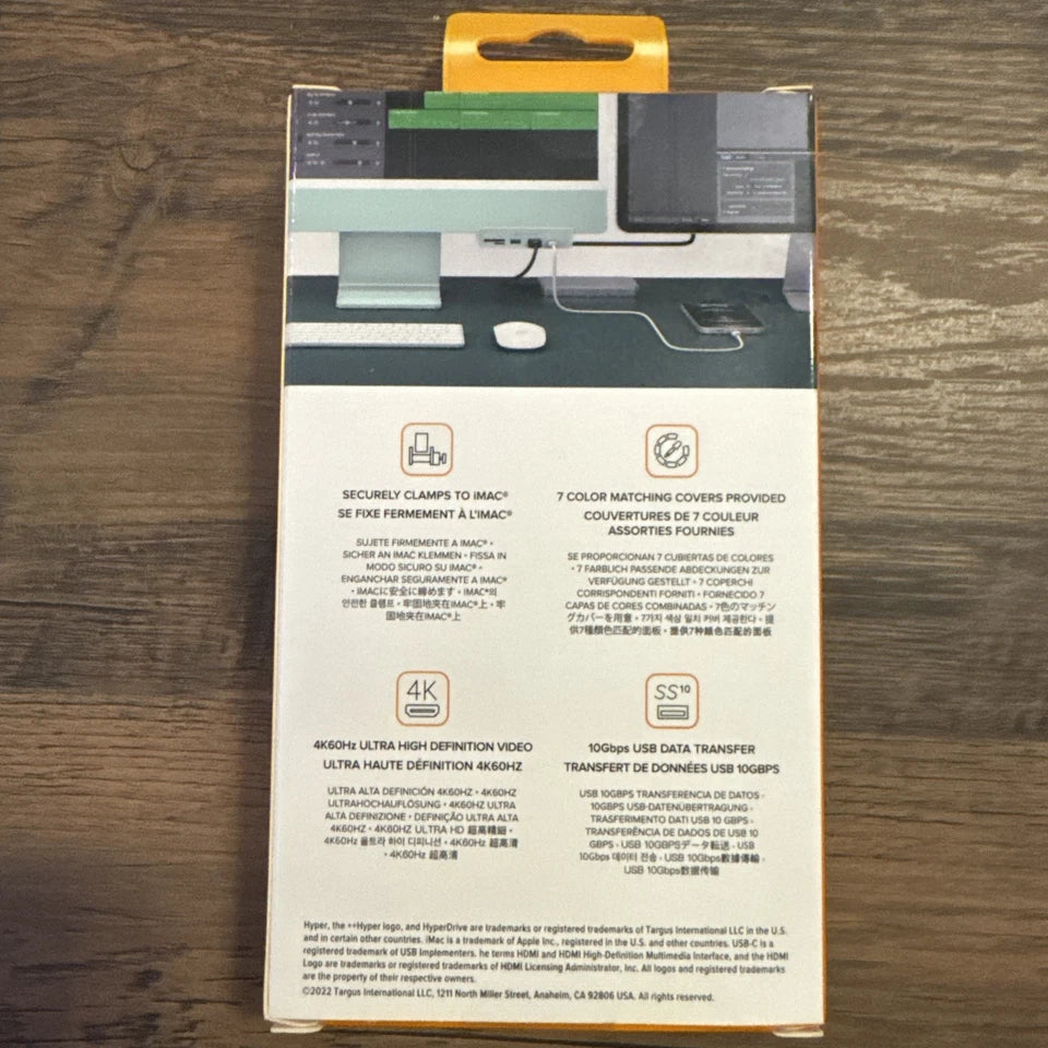 Hyper HyperDrive 6 in 1 USB C Hub Adapter HDMI For 2021 iMac